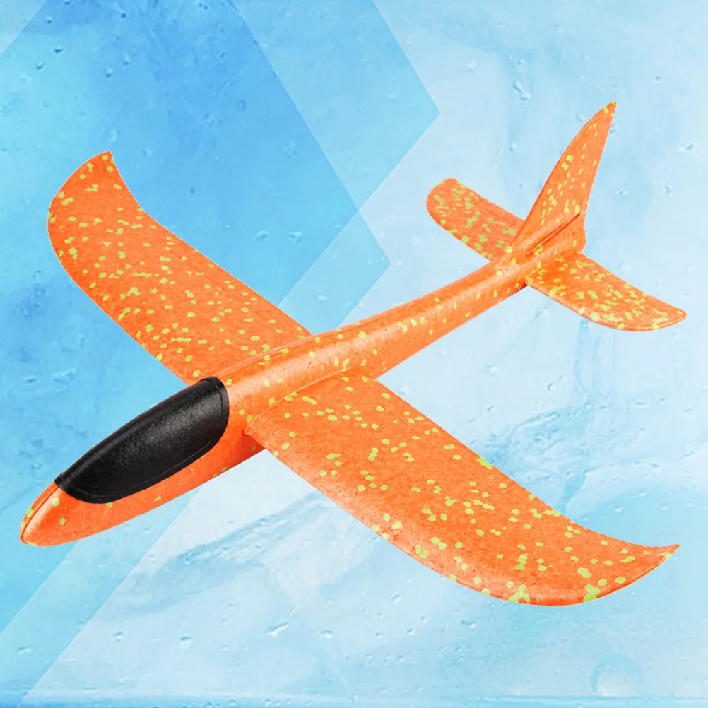 Airplane Model Manual Throwing Whirly Flying Glider Planes for Children Kids Playing (Orange) kids plane toys