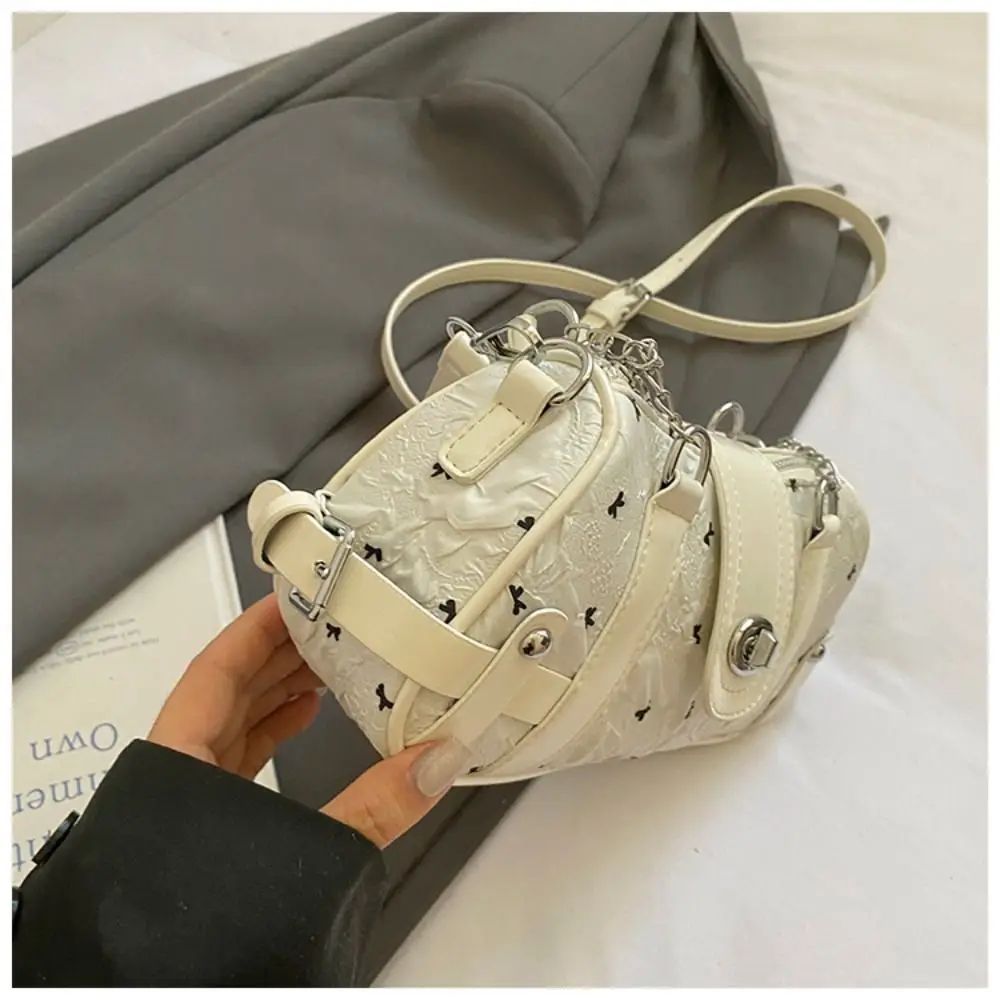 

Модная сумка через плечо в стиле Y2K, ретро-сумка для девушки, сумка-багет с бантом, винтажная сумка подмышку, уличный стиль