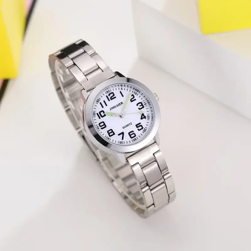 Novas crianças meninos meninas relógios de aço inoxidável estudantes quartzo adulto relógio presente aniversário relojes montres kol kaati