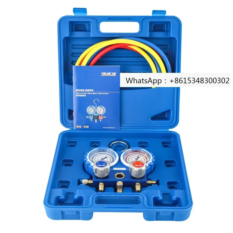 Flyover Fluoride Pressure Gauge VMG-2-R410A-B Household Air Conditioning Snow Type Gauge R22/R410/R32 Refrigerant Tube