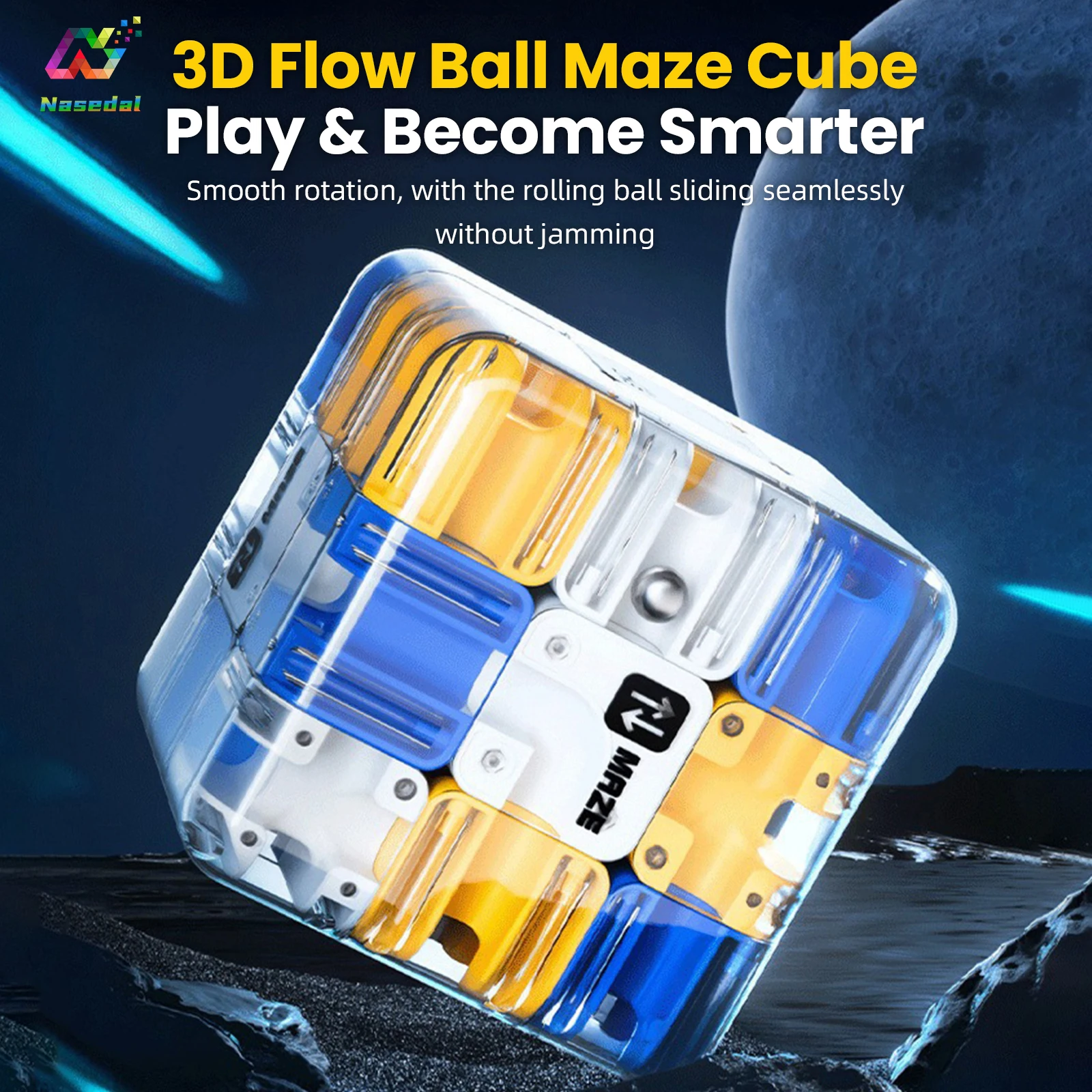 ลูกบาศก์เขาวงกต 3 มิติ ของเล่นเสริมพัฒนาการสำหรับเด็กและผู้ปกครอง ฝึกสมาธิ คลายเครียด ของขวัญวันคริสต์มาส ปีใหม่ วันเกิด ของขวัญ DIY สำหรับเด็ก