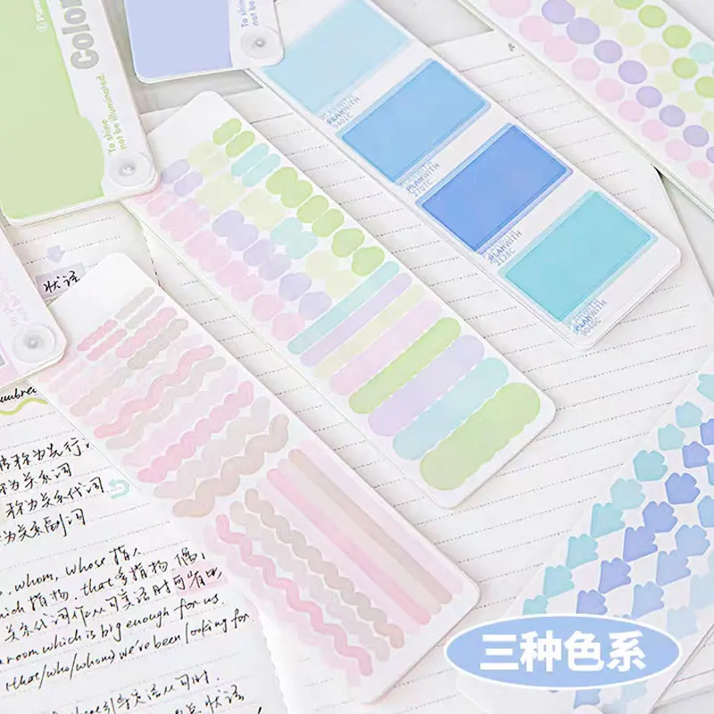 30 vellen/partij Creatieve Kleur Zelfklevende Memo Pad Sticky Notes Bookmark Point It Marker Sticker Papier Kantoor Schoolbenodigdheden