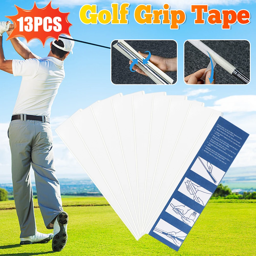 

13 Pcs Golf Golf Grip Tape Double Sided Adhesive Strips Professional Golf Club Grip Tape for Better Regrip and Control 22x5cm