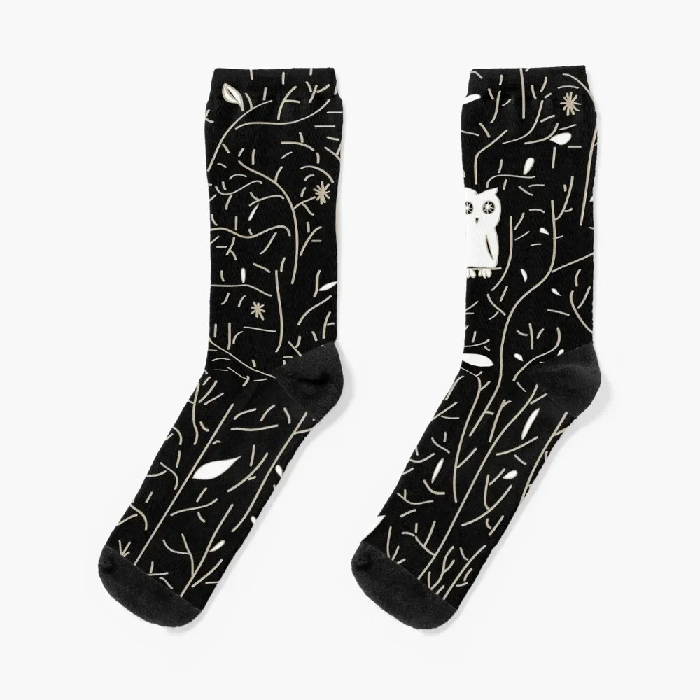 

Forest with owl Socks valentine gift ideas Thermal man winter Sports FASHION Socks Women Men's