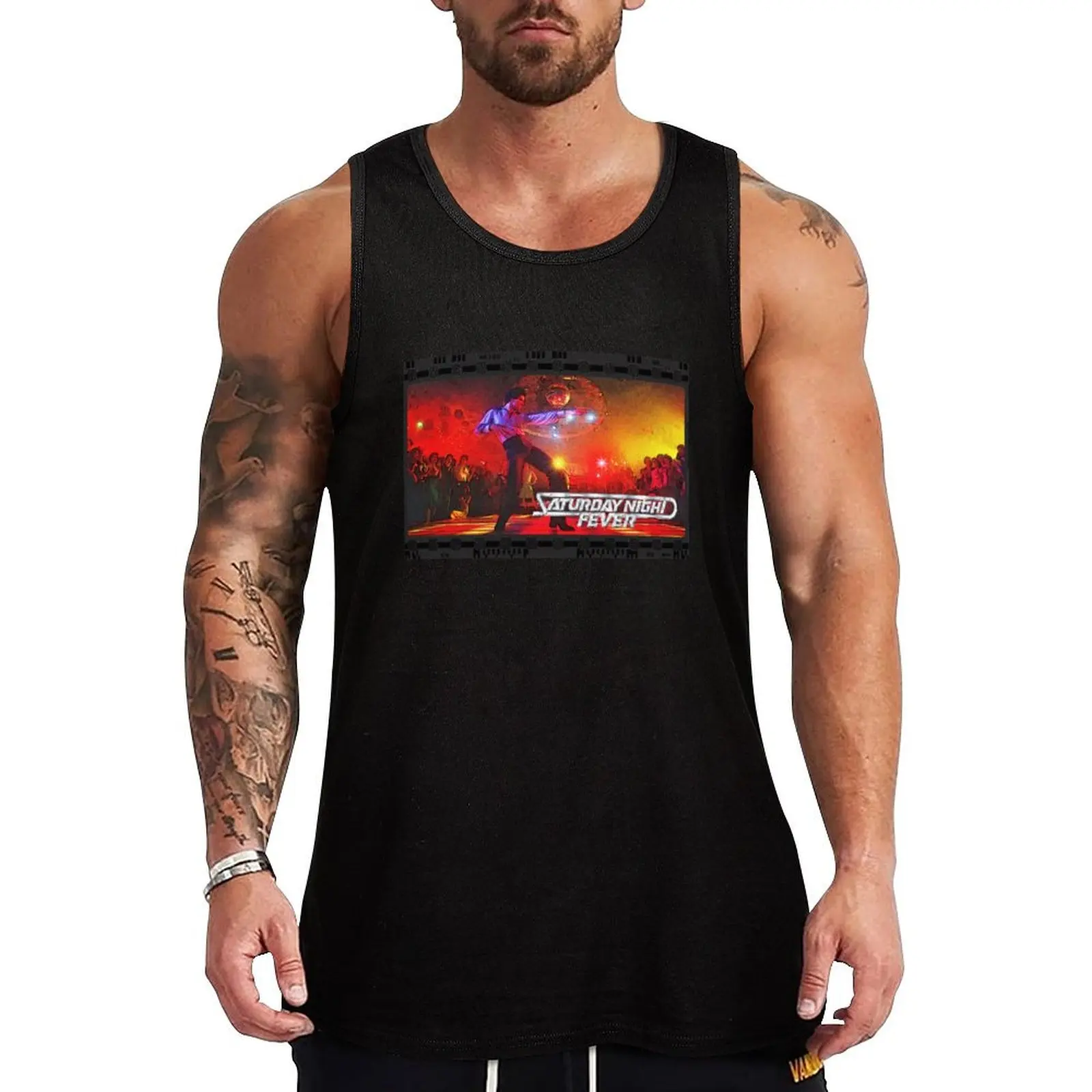 

Frame musical Saturday Night Ferver Tank Top anime Man summer clothes anime top