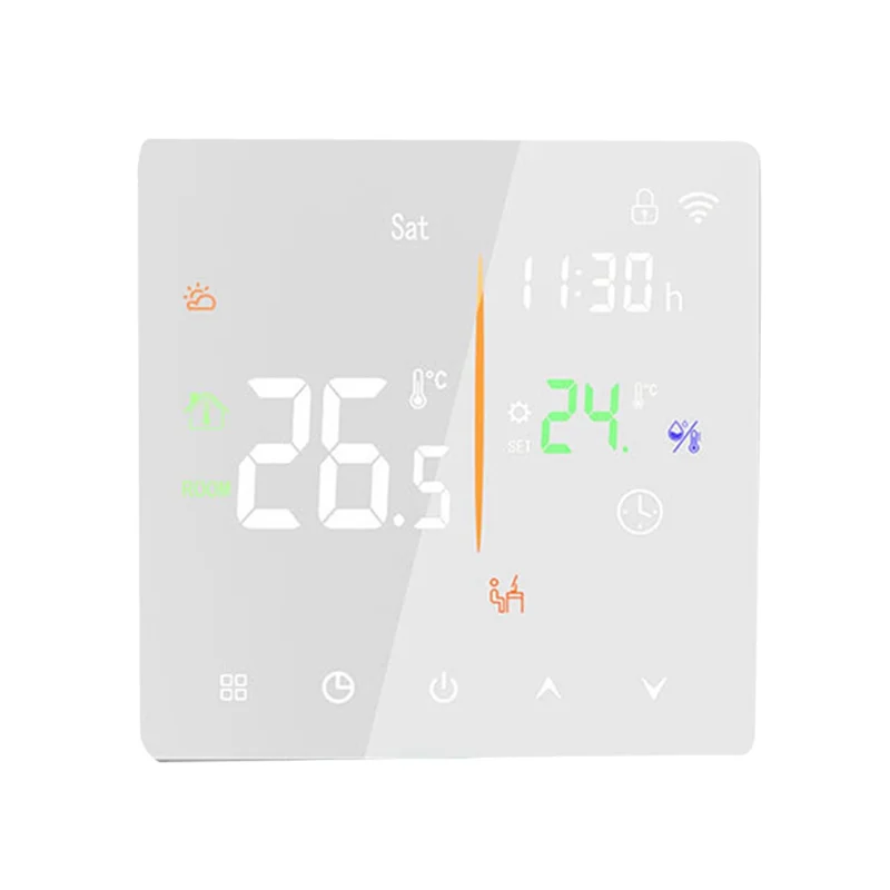 

Термостат для умного дома без WIFI 16A, электрический обогреватель, умное управление сенсорным экраном, программируемый термостат для дома B-AA70