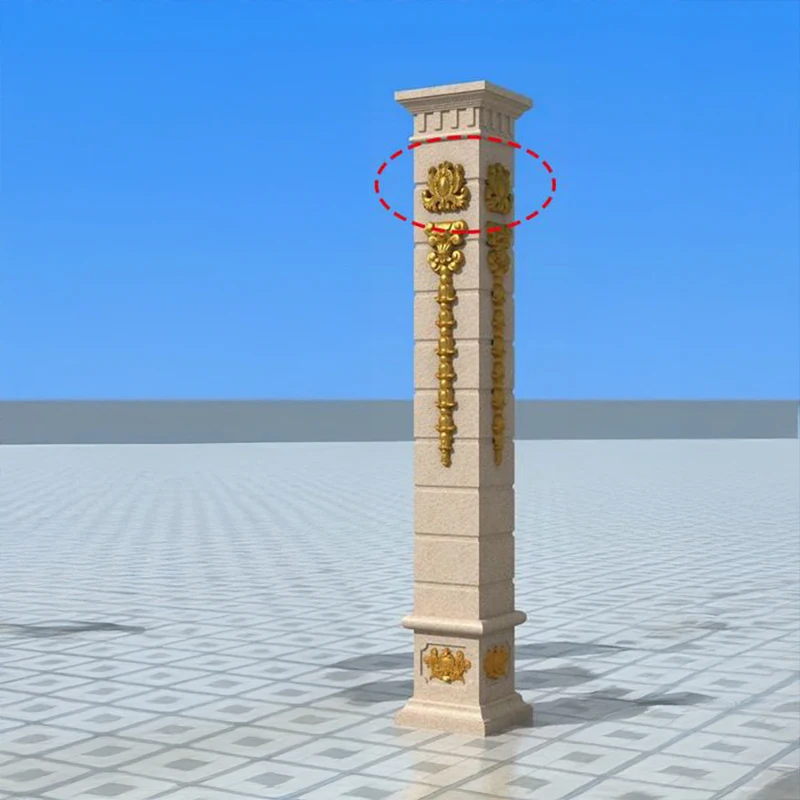 European Crown Carving Cement Mold Roman Column Relief Flower Board Wall Flower Pendant Concrete Villa Printed And Stamped Brick
