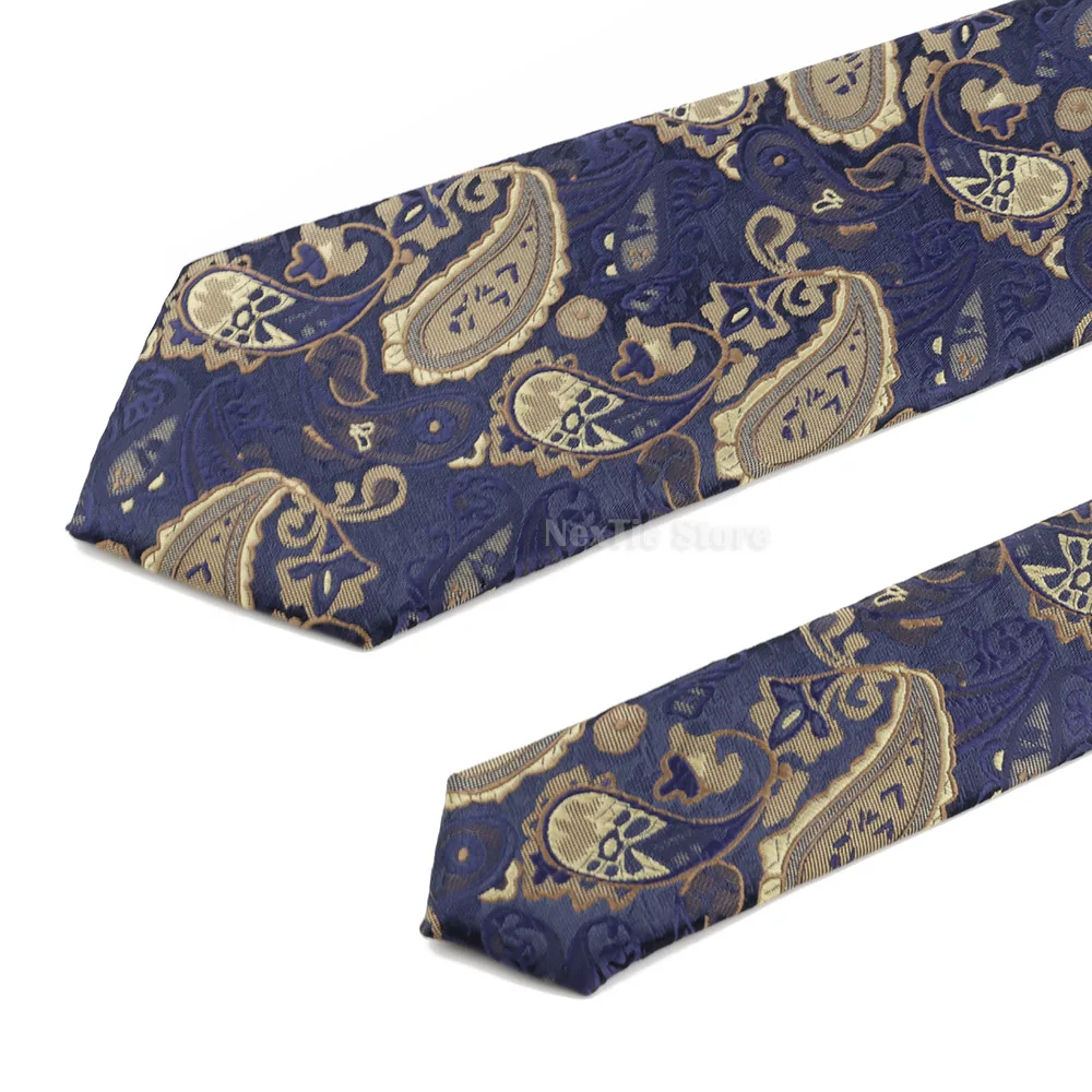 Picture 5: New Design Polyester Men's 7cm Purple Red Navy Blue Jacquard Weave Tie Paisley Pattern Wedding Party Necktie Accessories Gifts