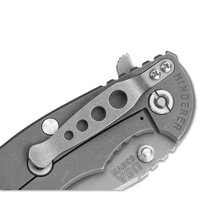 CNC 2 Colors Titanium Holey Knife Pocket Clip Back Clamp for Rick Hinderer XM18 XM24 Eklipse ZT0560 0850 0456 0055 0095 0561