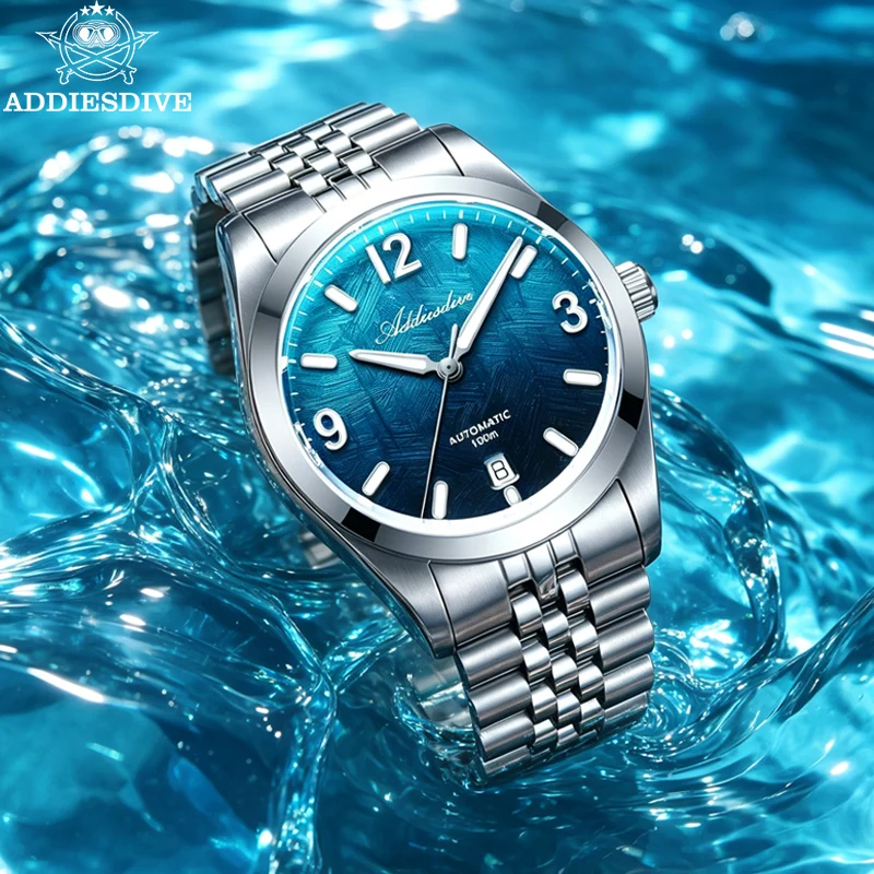 

ADDIESDIVE New Automatic Watch Men Luxury Sapphire 8215 Mechanical Wristwatch BGW9 Luminous Waterproof 100m 39mm Fashion Watch