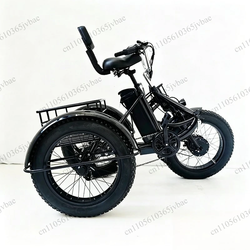 A Family Commuter Three-wheeled Electric Bike, 48V Lithium Battery with 500W Power and Stable Range