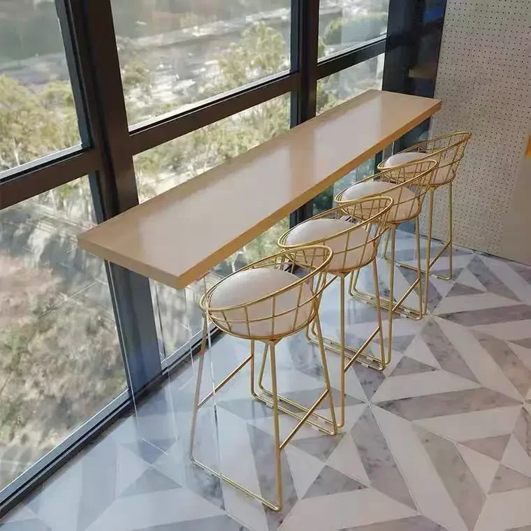 Mesa De Suspensão De Bar Personalizado, Cadeira De Varanda, Mesa Alta De Lazer E Combinação De Cadeira, Bar Exclusivo