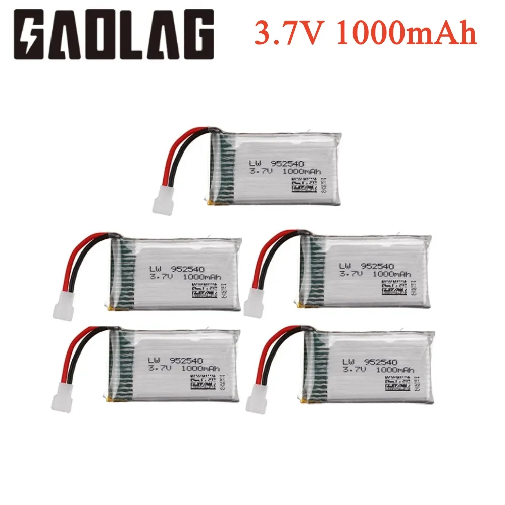 Bateria Lipo 3.7V 1000mAh 25c 952540   Para Syma X5 X5C X5SC X5SW TK M68 MJX X705C SG600 Rc Quadcopter Drone Peças de reposição