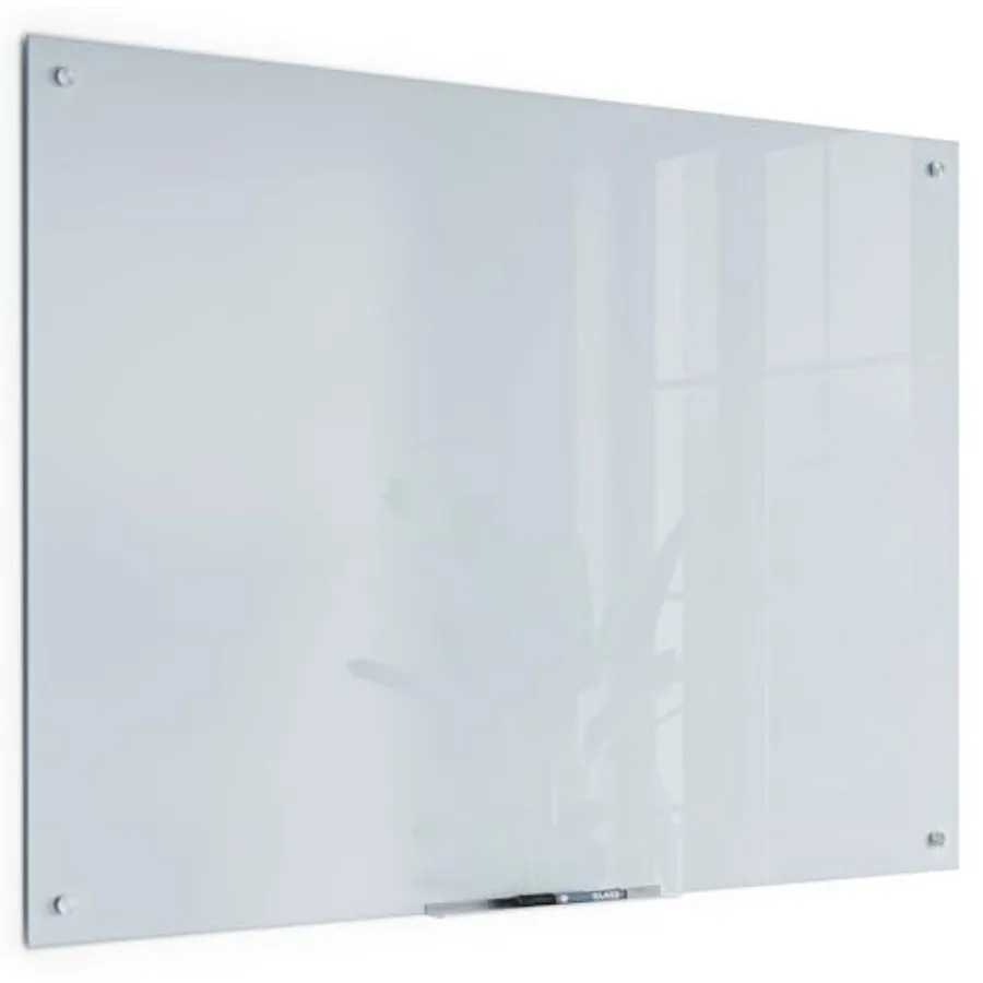 

Glass Whiteboard 36" x 48" Frameless White Frosted Dry Erase Board Wall Mounted for Office Home and Classroom Includes Marker