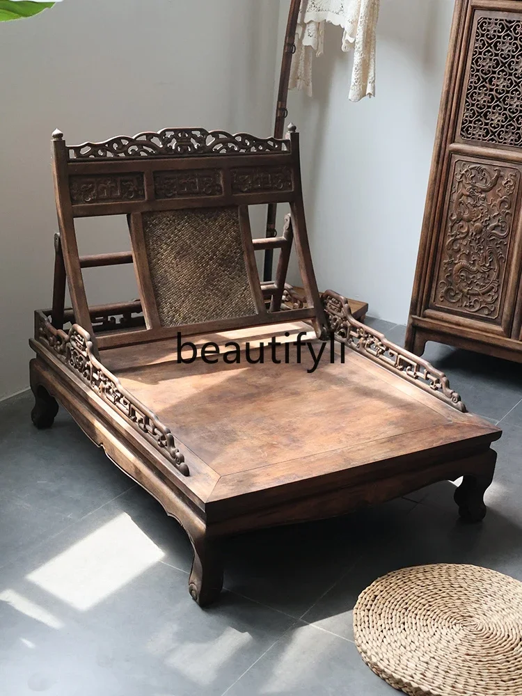 Zen chair folding chair recliner meditation solid wood Chinese antique old objects Ming and Qing classical rosewood