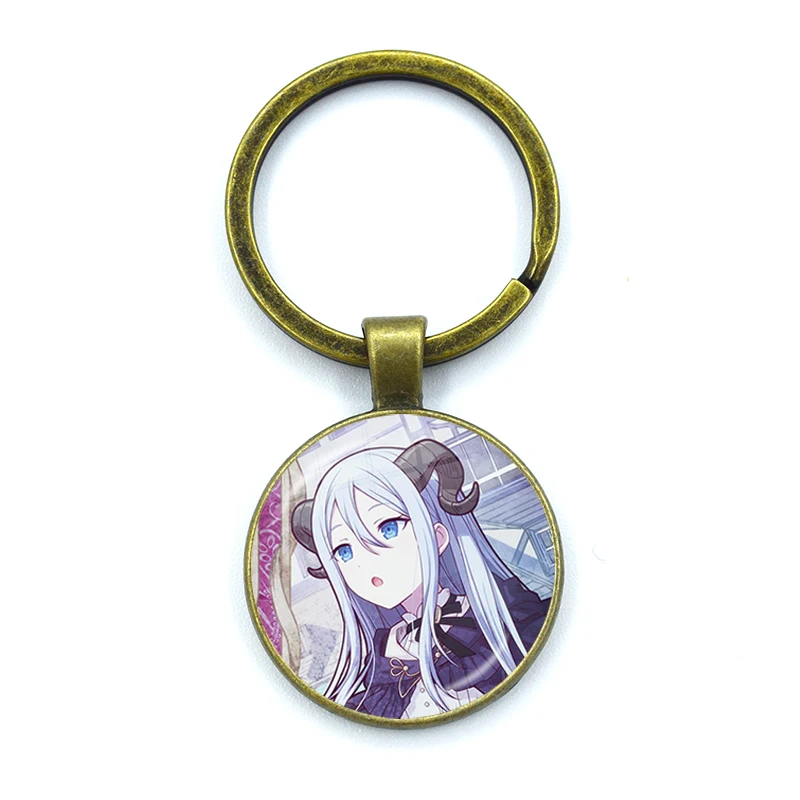 Project SEKAI Anime Yoisaki Kanade Cartoon Wonderlands×Showtime Glass Pendant Keychain Jewelry Charm Bag Souvenir Key Ring