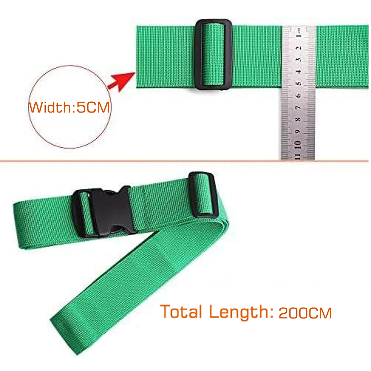 أشرطة آمنة للأمتعة قابلة للتعديل، حزام الأمتعة مع إبزيم للإغلاق، حزام الأمتعة لإغلاق حقيبة السفر، أمان الأمتعة #5