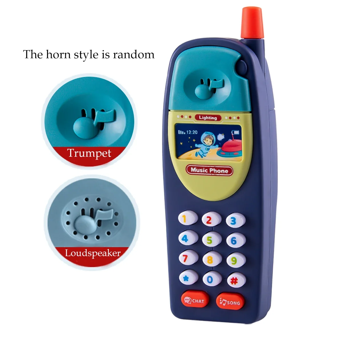 Play Phone for Kids Fun Music Simulation Phone Lighting Learning Cellphone Toys 4 be Chosen