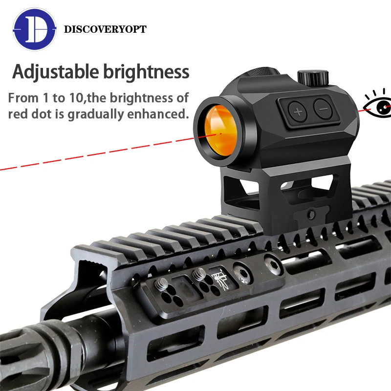 

DISCOVERY Tactical Mini RMR Red Dot Sight Optical Shockproof Hunting Rifle Sightscope 20mm Picatinny/Glock Pistol Mount for AR15