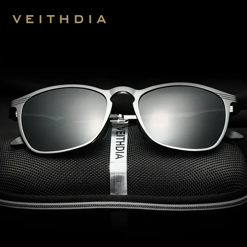 VEITHDIA Sunglasses Unisex Retro Aluminum Magnesium Brand Polarized Lens Vintage Eyewear Accessories Sun Glasses Men/Women V6630