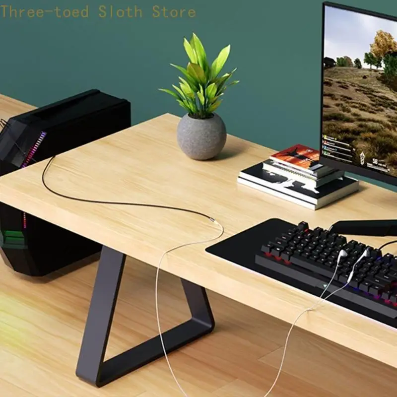 Soundmikrofone Splitterkabel 3,5 mm weiblich bis 2 Männer für Laptop -Lautsprecher Headsets E74A