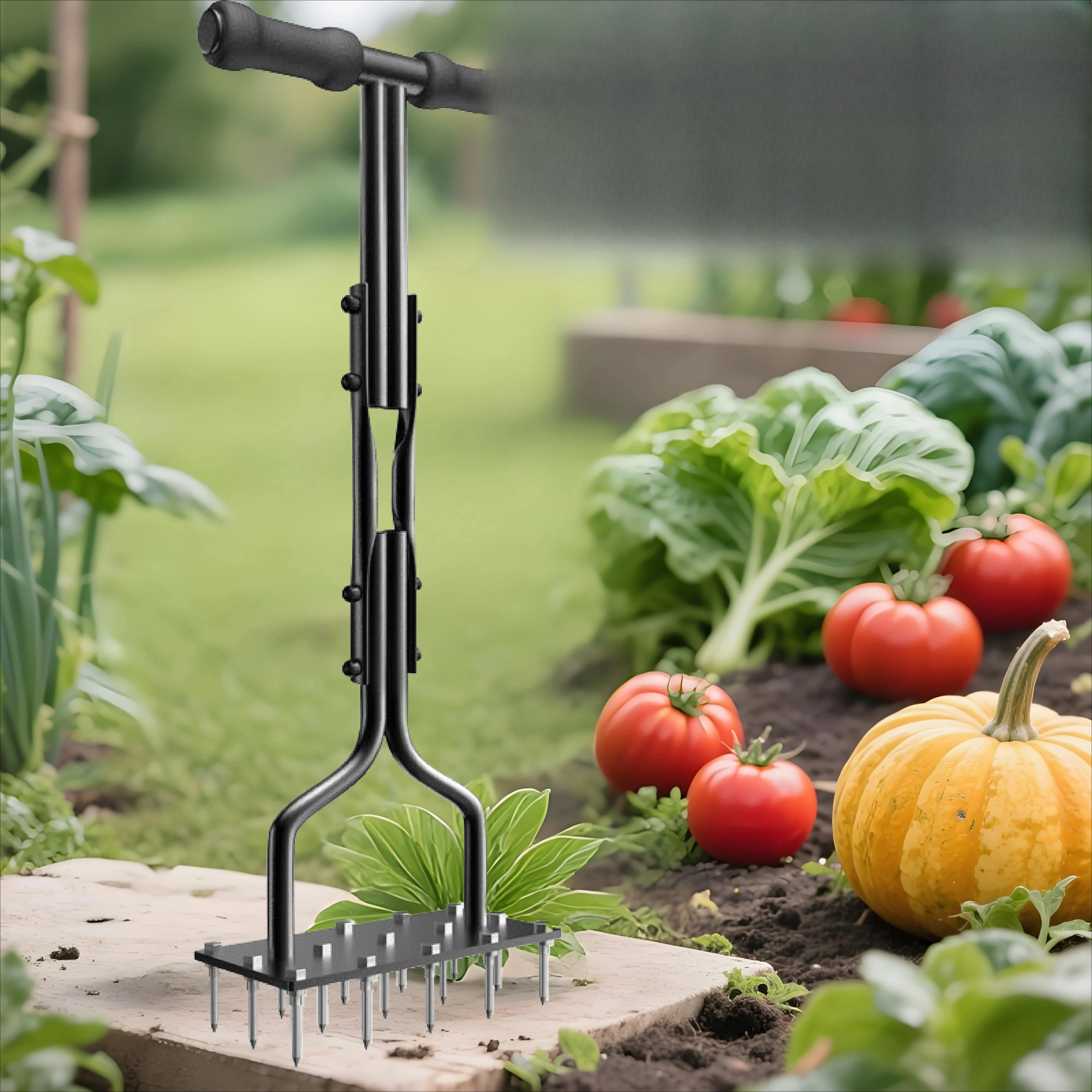 

Soil Perforator Manual Garden Soil Looseners Punching Tools Lawn Air Aerators Foot Pedal Soil Perforators