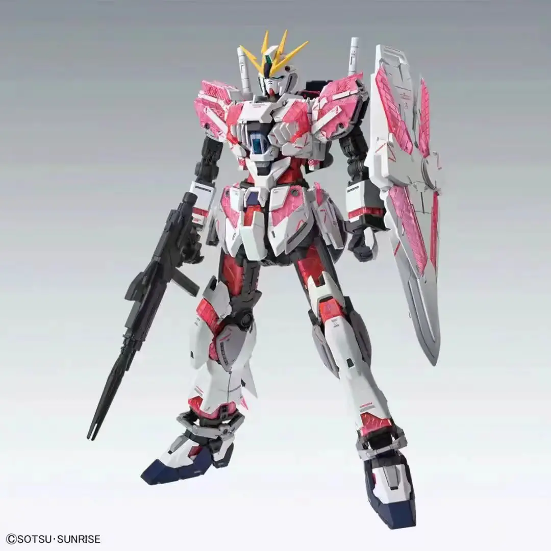 Bandai Original 1/100 Mobile Suit Rx-9/C  MG Narriave Gundam C-Packs Ver.ka Action Figure Assembly Model Kit Collectible Gi