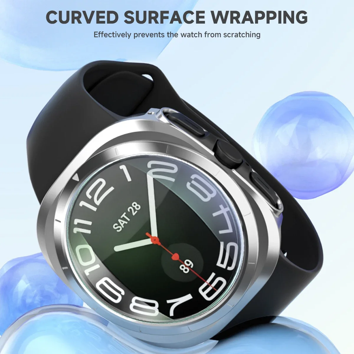 Custodia in TPU pellicola temperata per Samsung Galaxy Watch 7 Ultra 47mm custodia protettiva per paraurti per Samsung Watch 7 47mm Shell Waterproof