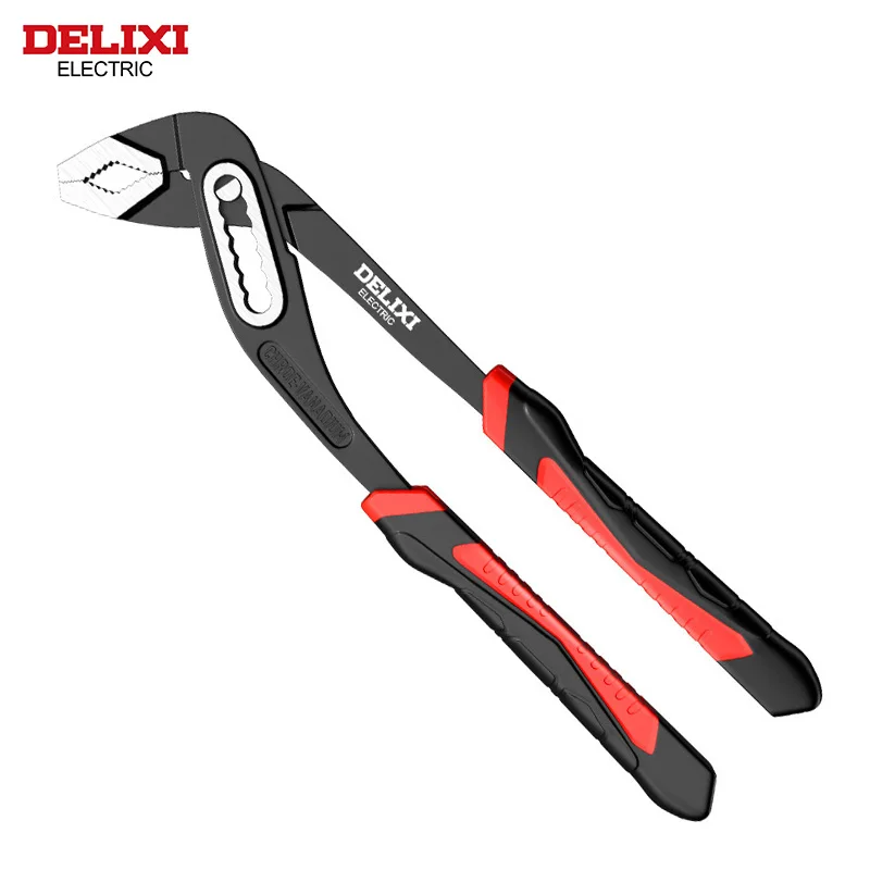 DELIXI ELECTRIC Water Pump Pliers , Pipe Wrench Large Opening 7-Speed Adjustable，for Indoor Pipelines Agriculture Machinery