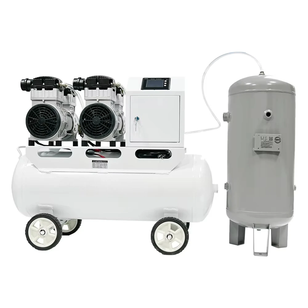 

400L/Min -91KPa 220V 2000W Oil Free Vacuum Pump Set Industrial air Pump Air Compressor Pump Head With 65L Air Storage Tank