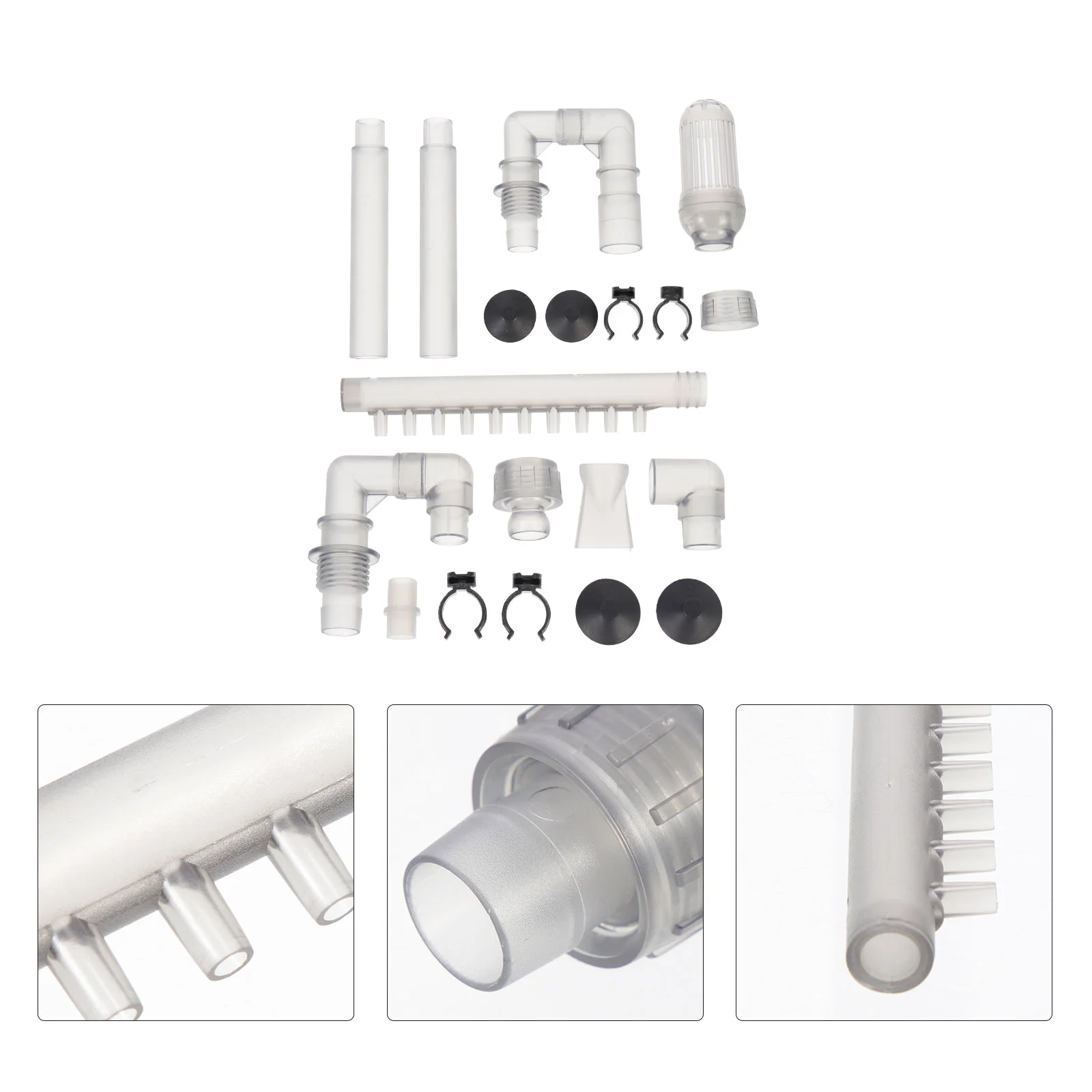 Hose Plumbing Fittings Fish Tank Filter Intake Outflow Tube Accessories Grey Wave Maker for Aquarium