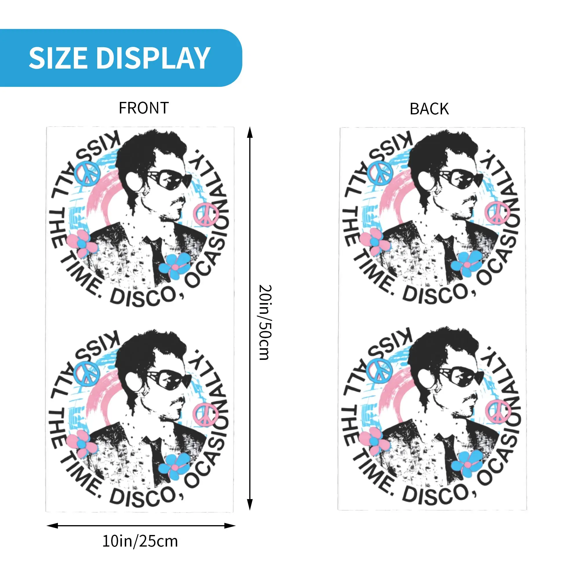 Styles Music Harrys Kiss All The Time Disco Occasionall Bandana Neck Gaiter Windproof Face Scarf Cover Headband Tube Balaclava