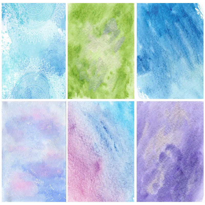 Vintage Watercolor Photography Backdrops Studio Props Gradient Solid Color Photo Backgrounds PPL-01