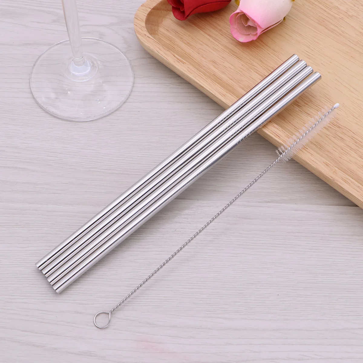 

4 Pcs Snowman Cup Straight Straws Reusable Stainless Steel for Tumbler Cups 20 OZ Dishwasher Safe Anti Rust Corrosion Resistant