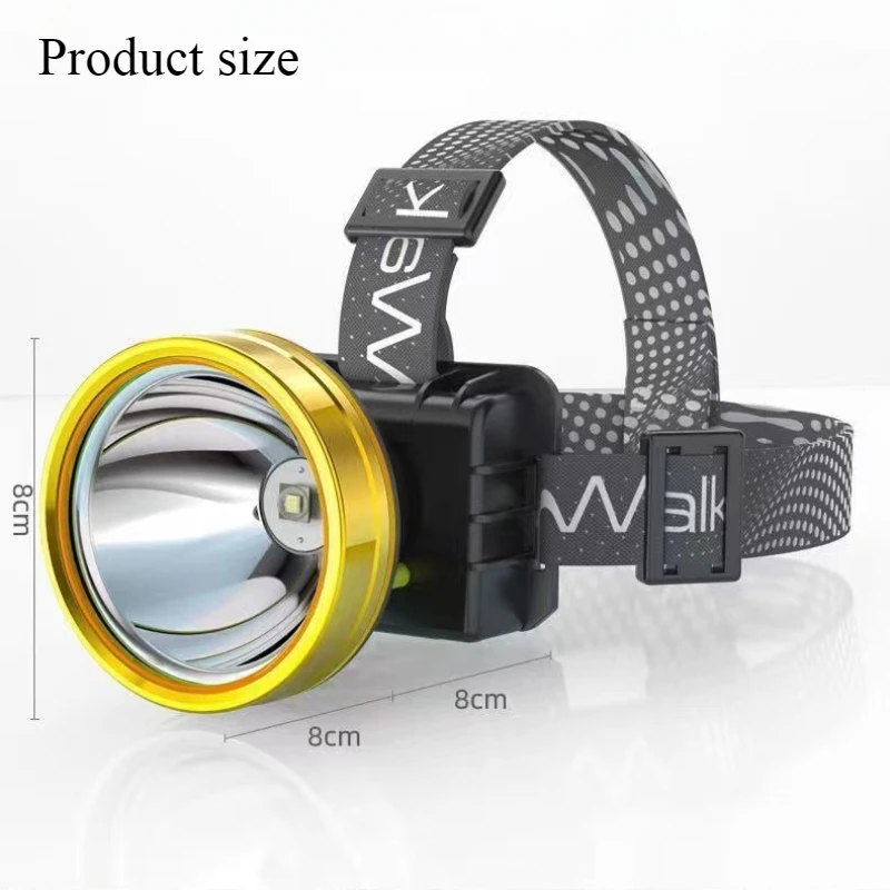 LED Headlight Fishing Light Super Bright Field Lighting Outdoor Special Head-mounted Miner Lamp Flashlight