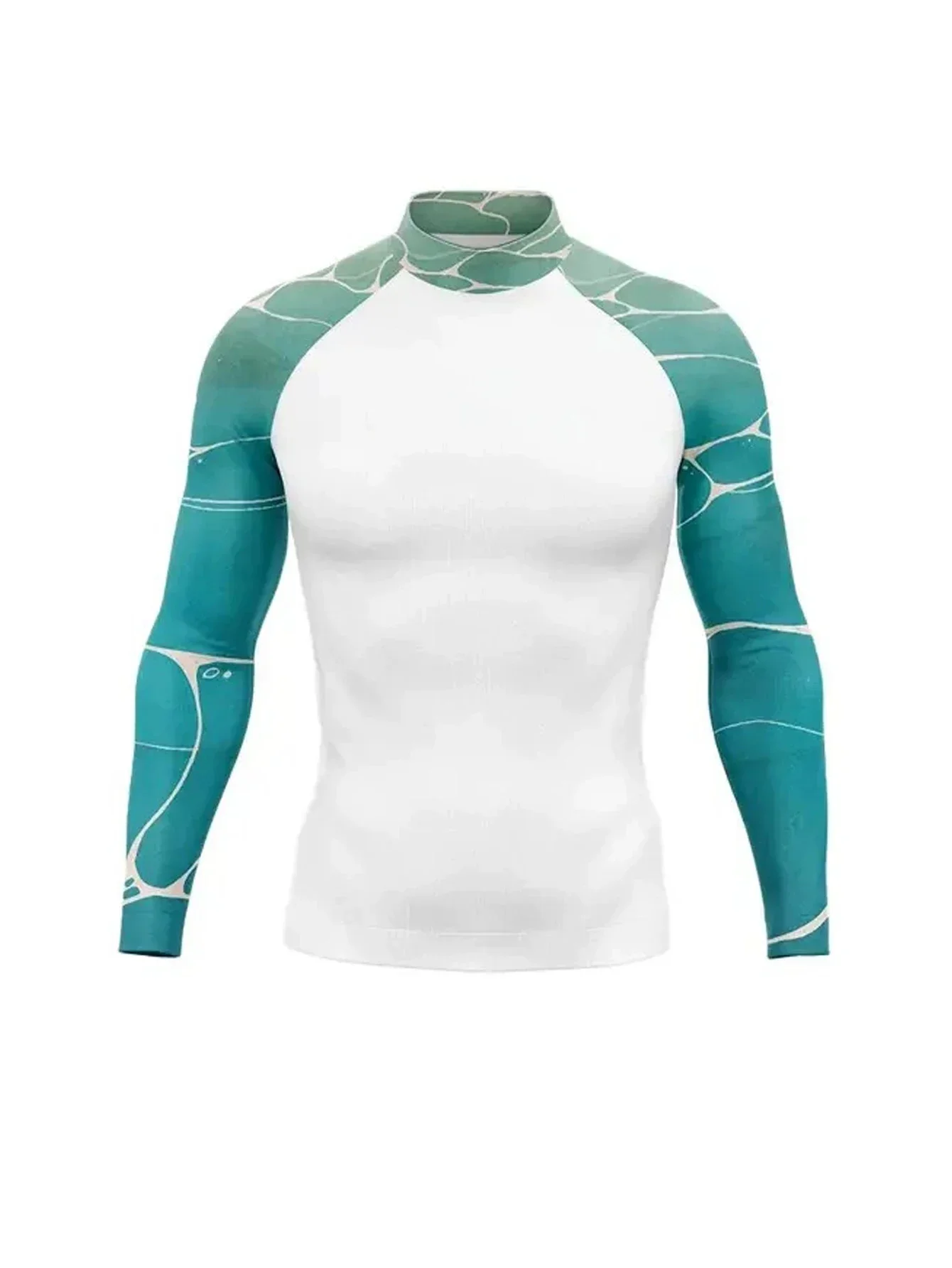

Мужские рубашки для плавания Rash Guard UPF 50+ Baselayer с длинными рукавами, компрессионный топ для выступлений