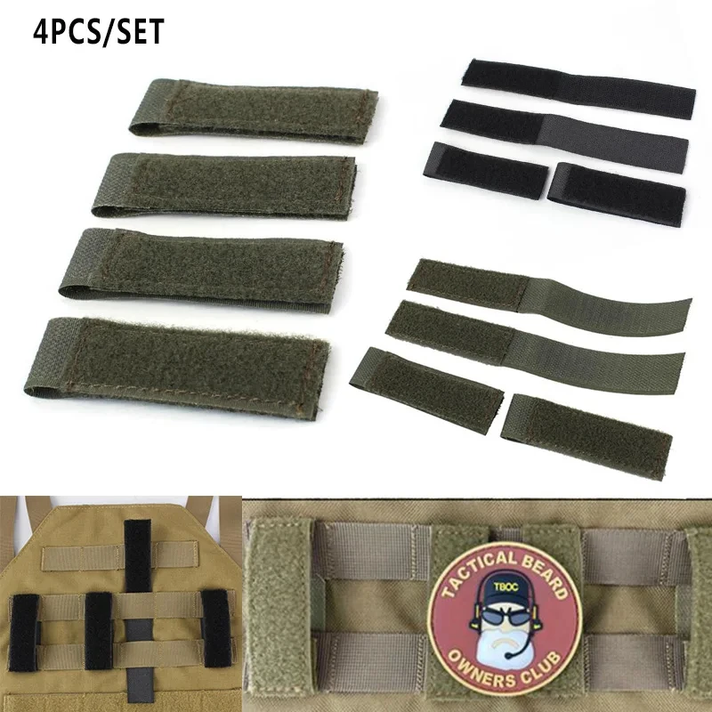 Tactical MOLLE Adapter ID Patches Panel - Hook & Loop Converter Ribbon Strip for Vest, Backpack (Outdoor Accessories)