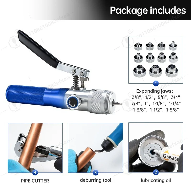 CT-300AL Portable Hydraulic Tube Expander One-hand Flaring Tool for Copper and Aluminum Pipe HVAC Refrigeration