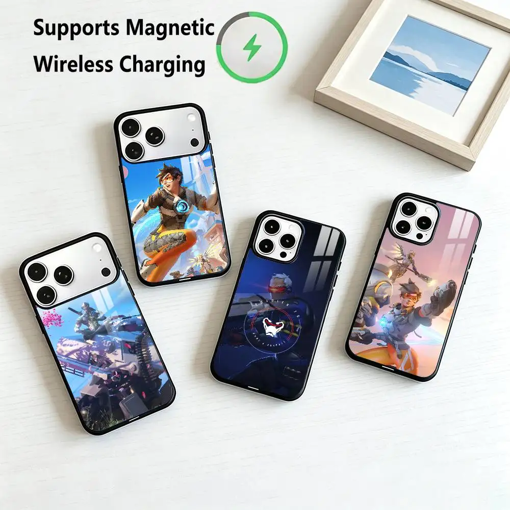 P-Pop G-Game Overwatch  Phone Case For iPhone17,16,15,14,13,12,11 Plus,Pro Supports Magnetic Wireless Charging Gift