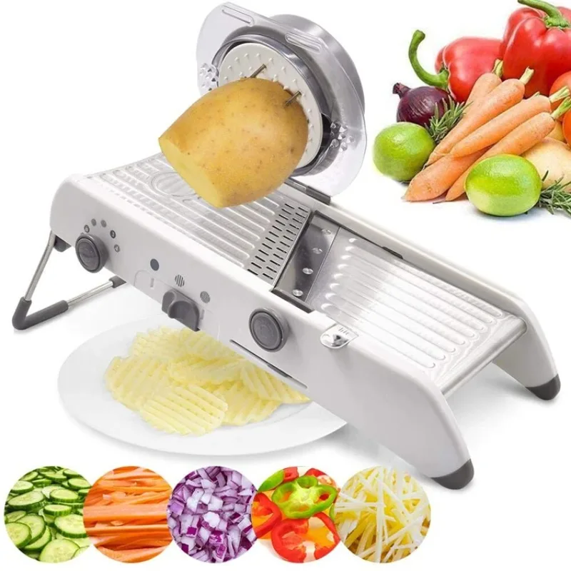 

18 Types Adjustable Mandoline Slicer Stainless Steel Vegetable Julienner Grater Onion Potato Slicer Cutter