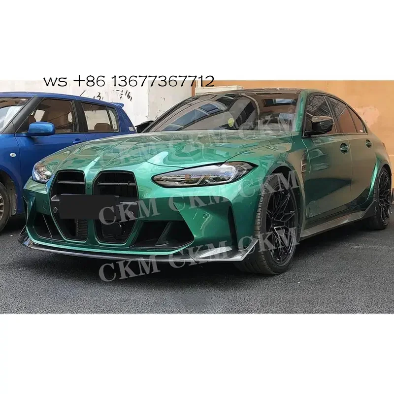 

3Pcs/Set Dry Carbon Fiber Front Bumper Lip Sp Body Kit Car Accessories For G80 G82 G83 M3 M4 2021+