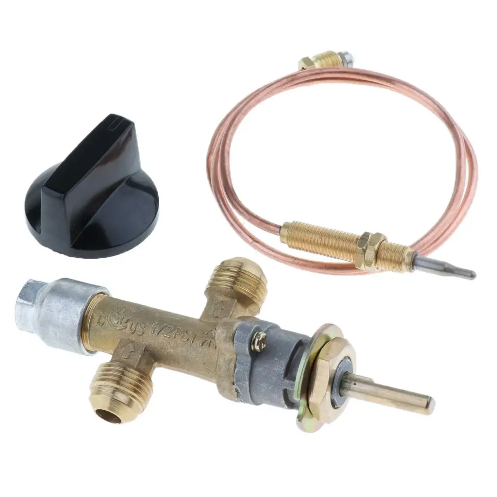 Gas Range Stove Heater Control Valve with Thermocouple & Knob