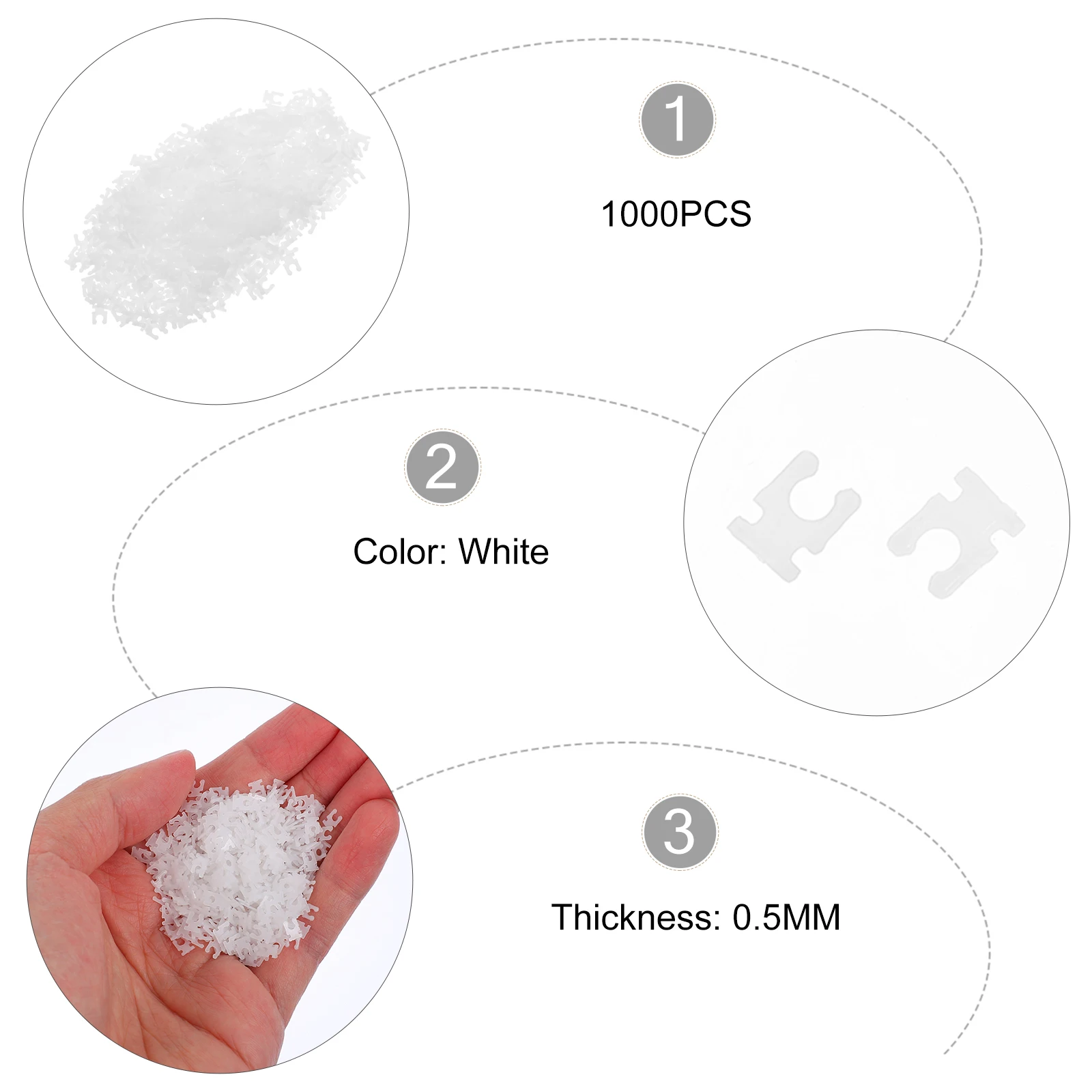 1000 Pcs Plastic Watch Stopper Repair Tool Wristwatch Time Crown Fitting Device Durable Replacement Accessory For