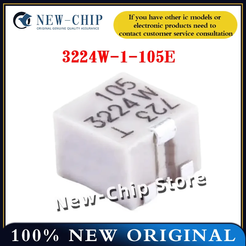 2PCS-50PCS/LOT  3224W-1-105E  1M  SMD  Potentiometer precision adjustable resistor  New original