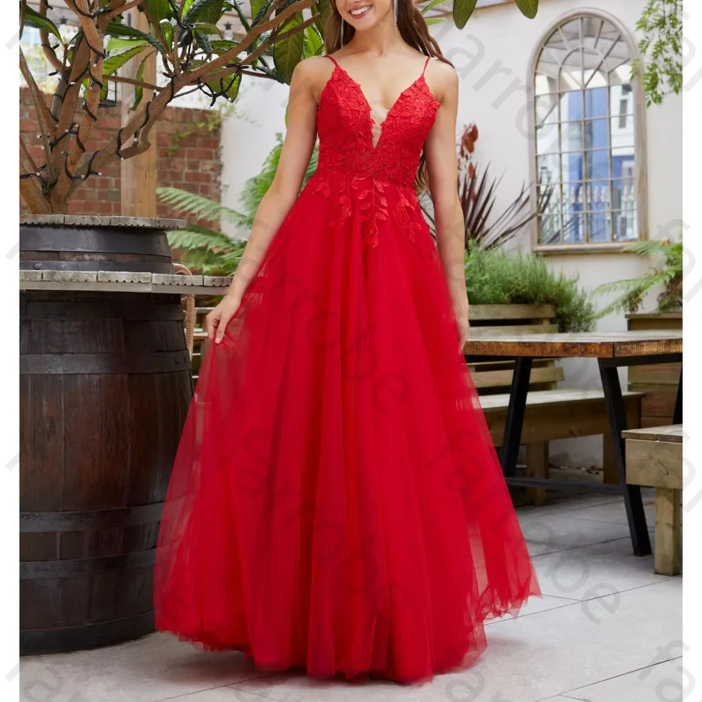 Maßgeschneiderte ärmellose Abendkleider mit V-Ausschnitt und Spaghettiträgern, elegantes bodenlanges Promi-Kleid, hochwertige Ball- und Partykleider