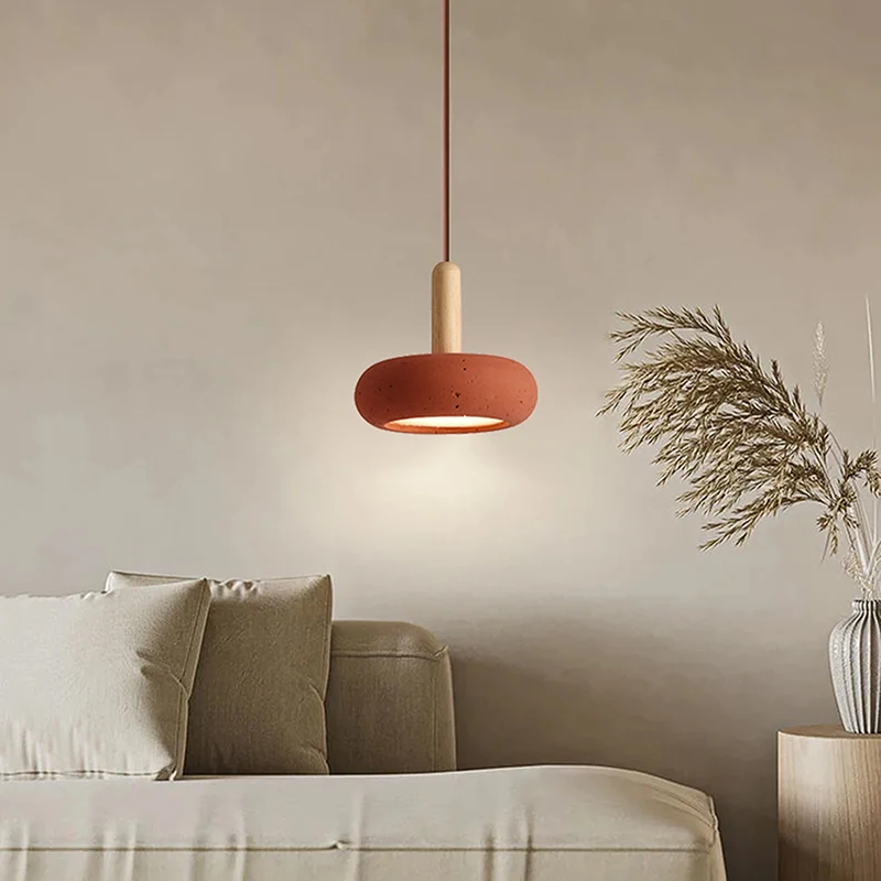 

New Led High Aesthetic Small Lamp Apartments Homestays Home Decor Retro Atmosphere Bedroom Dining Table Texture Stone Chandelier