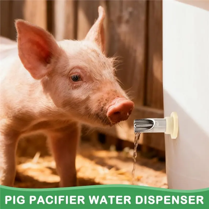 WORTHOWN-Pig Nipple Waterer For Drinker Feeder Kit, With Hole Opener & PTFE Tapes, Pigs Drinker Feeder Water Tank Connector