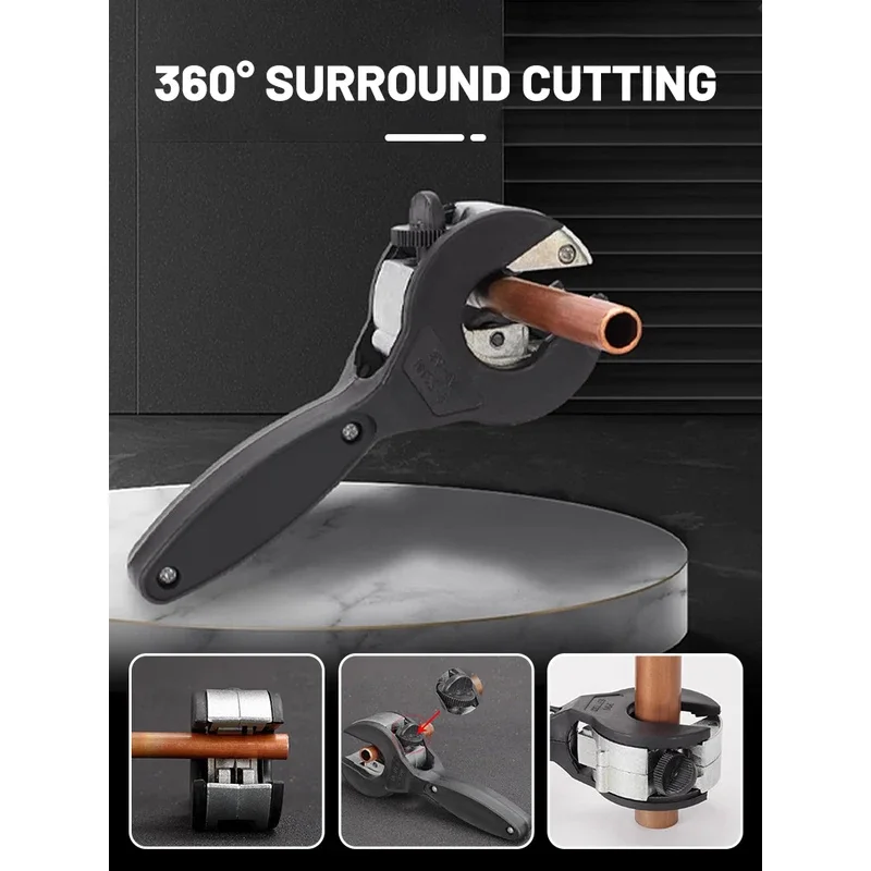 

Труборез с храповым механизмом 8-29 мм, универсальный труборез из нержавеющей стали, меди, алюминия, ножницы с храповым механизмом, ручные инструменты для резки шлангов