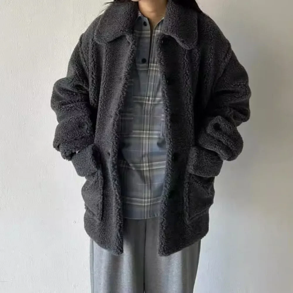 Kuzuwata Casual Slim Classics Vintage Jacket Safari Style All-match Stand Collar Warm Coat Japan Commuter Cute Vintage Outwears