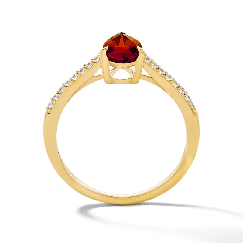 Personalized Birthstone Ring Pavé Set Zircon Ring Teardrop Birthstone Luxury Zircon Jewelry Birthday Gift for Your Girlfriend